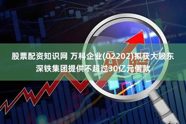 股票配资知识网 万科企业(02202)拟获大股东深铁集团提供不超过30亿元借款